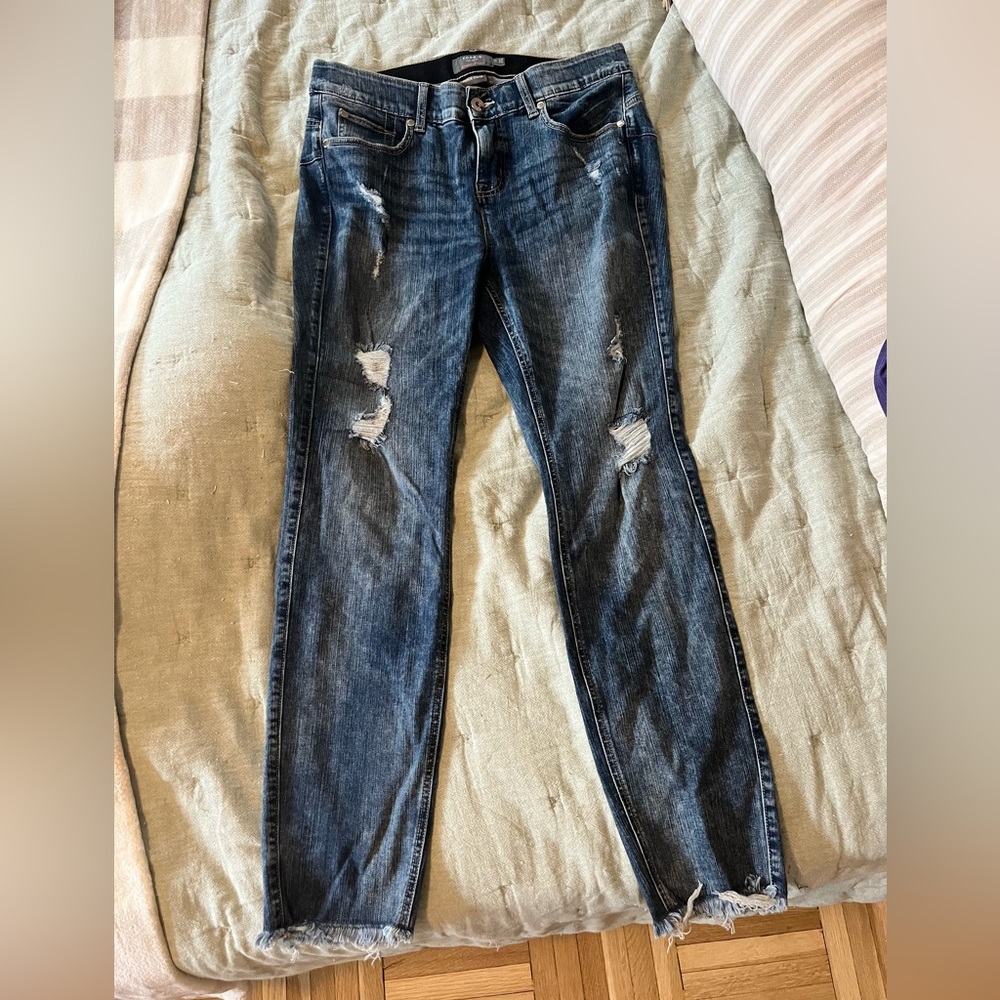 Torrid bombshell distressed straight jeans (size 14R)